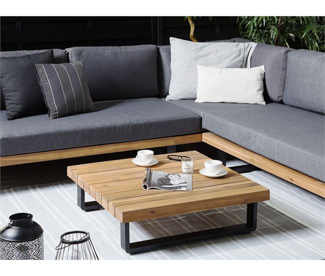 Beliani Conjunto de jardín MYKONOS Cinza Escuro