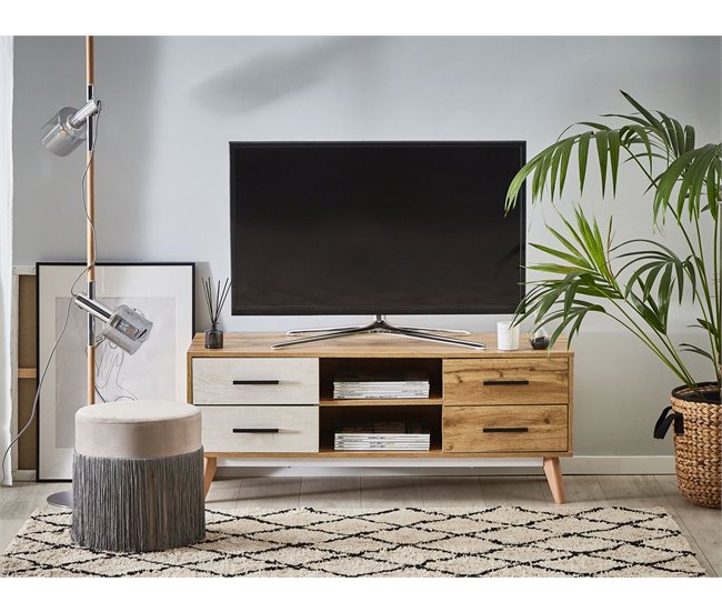 Beliani Mesa de TV FORESTER 120 Castanho