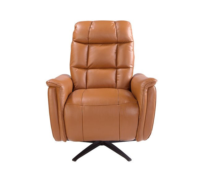 ANGEL CERDA Poltrona giratório em pele castanha Castanho