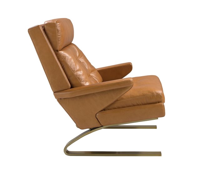 Poltrona de couro Camel Camel