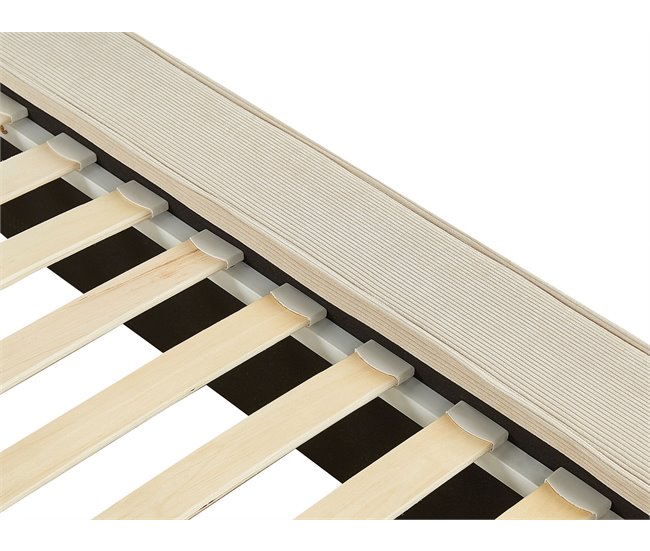 Beliani Cama com estrado Bombazine LINARDS 210x242 Bege
