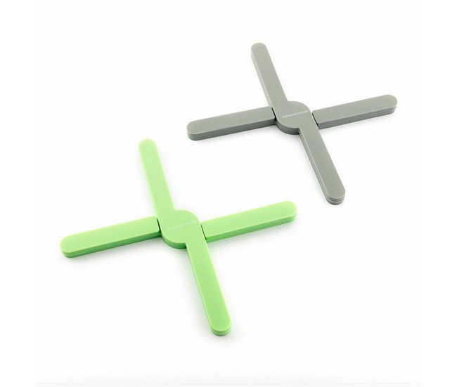 Bases Individuais Dobráveis em Silicone Cinza