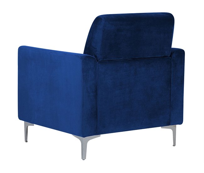 Beliani Poltrona FENES Azul Marino