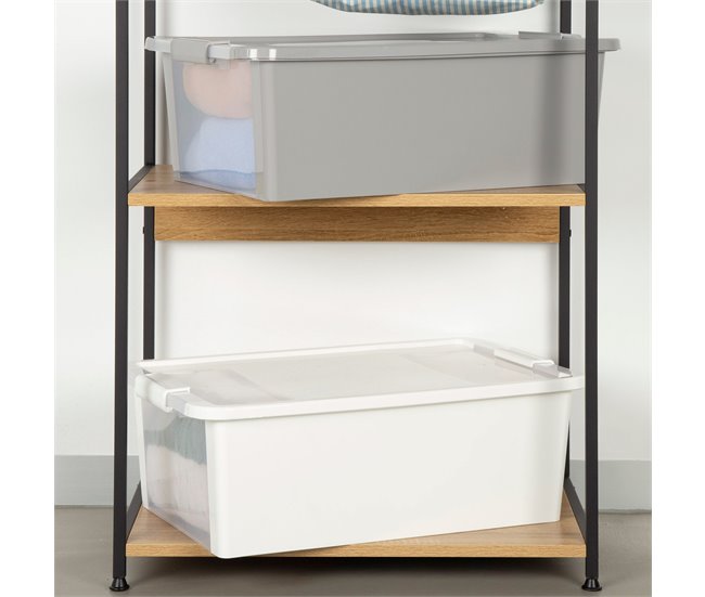 Curver Caixa de arrumação com tampa Bi-Box 26L Branco