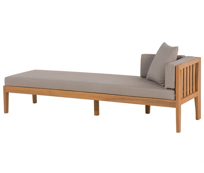 Beliani Conjunto de jardín Madera de acacia con certificado FSC® PATAJA Cinza Escuro
