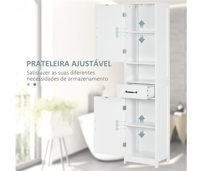 Coluna de Casa de Banho MDF Branco
