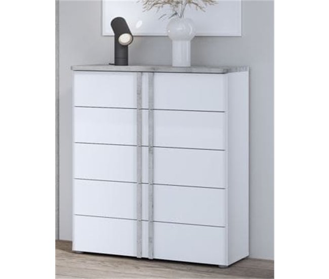 Cômoda 5 gavetas branco mate BUGANVILLA Branco