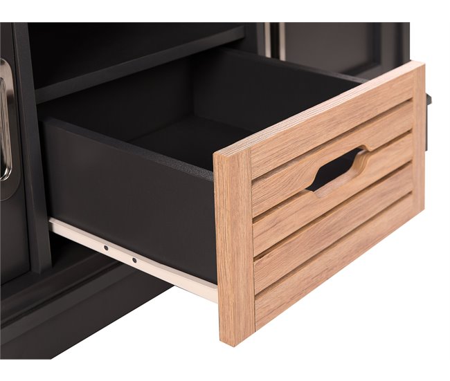 Beliani Mesa de TV GARET 120 Cinza Escuro