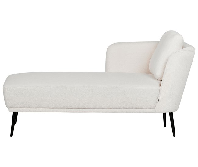 Beliani Chaise longue Bouclé ARTHEZE Castanho Claro