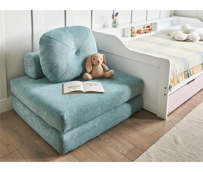 Beliani Sofá cama Poliéster OLDEN Verde