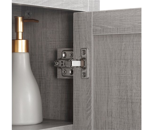 Armário Casa de Banho de Parede Melamina de Madeira kleankin 48 Cinza