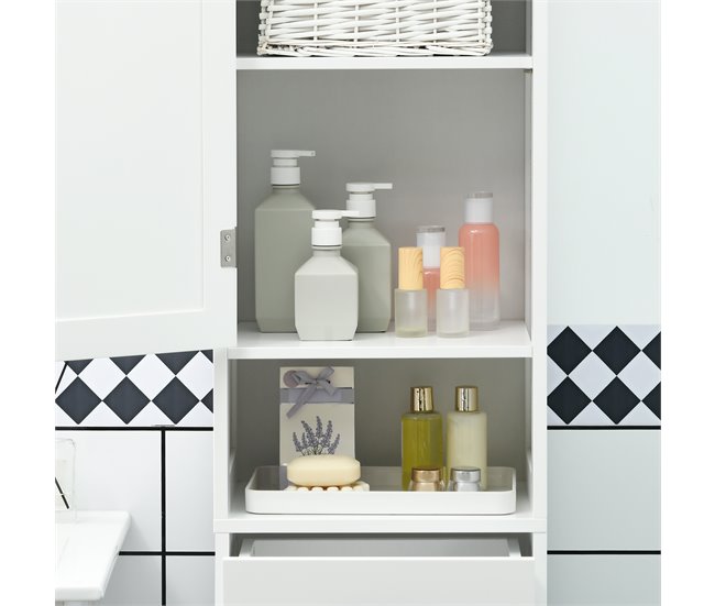 Coluna de Casa de Banho MDF Branco