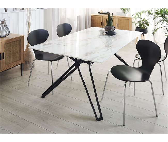 Beliani Mesa de centro AVOCA 90x160 Branco