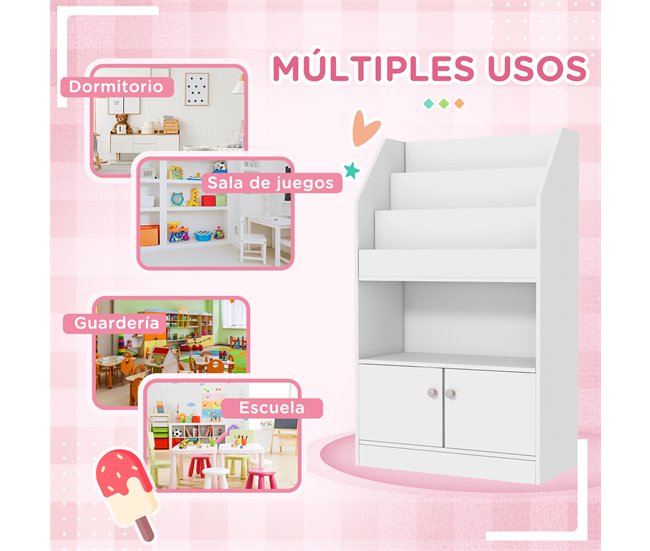 Estante para Brinquedos MDF ZONEKIZ Branco