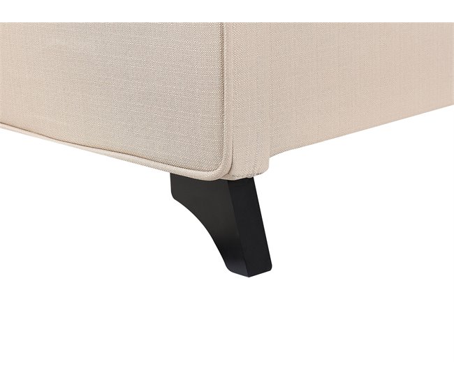 Beliani Cama com estrado Poliéster AMBASSADOR 192x216 Bege