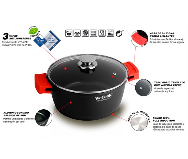 Caçarola Wecook Ecostone Preto