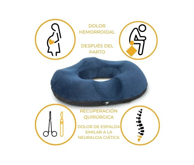 Almofada Donut para o Cóccix Azul