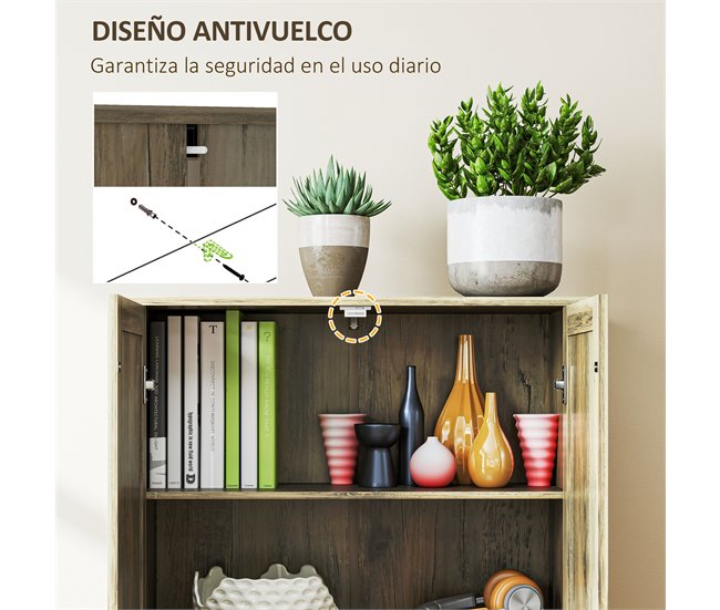 Armário de Cozinha Melamina de Madeira e MDF HOMCOM Cinza