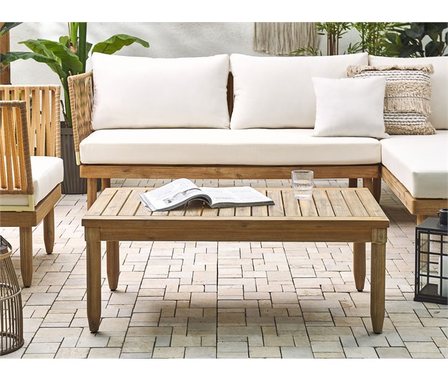 Beliani Conjunto de jardín CREMONA Branco/ Bege