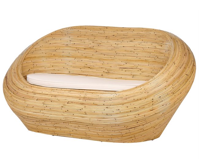 Beliani Conjunto lounge Rattan/vime MAIORI Natural