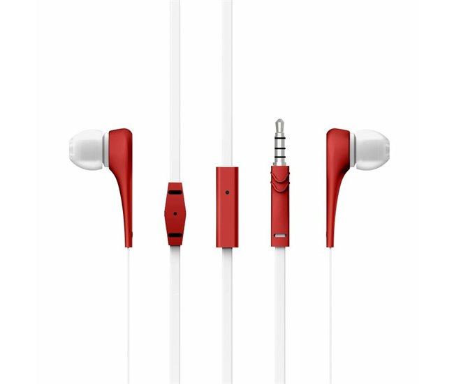 Auriculares com microfone Style 1 Vermelho