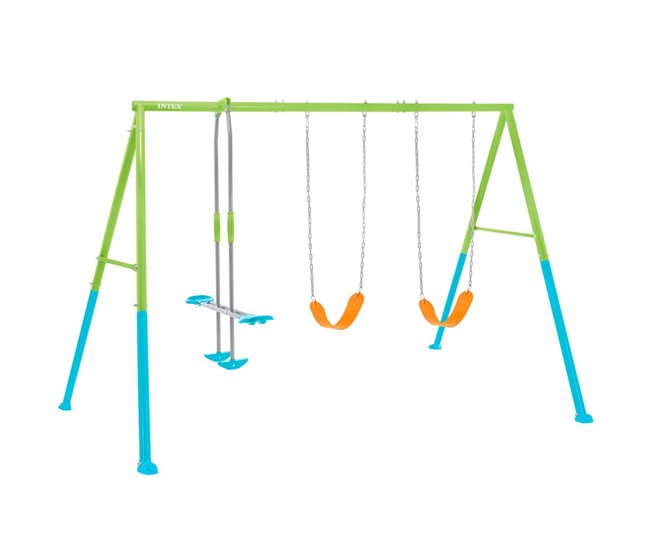 Balanço de jardim duplo com balancim INTEX Verde