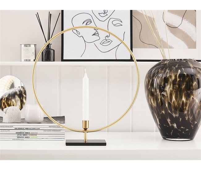 Beliani Candelabro SERAM Dourado