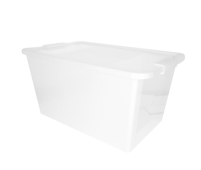 Curver Caixa de arrumação com tampa Bi-Box 40L Branco