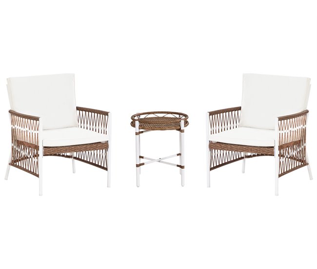 Beliani Conjunto bistrô LEVICO Branco