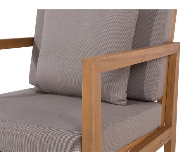 Beliani Conjunto de jardín Madera de acacia con certificado FSC® PATAJA Cinza Escuro