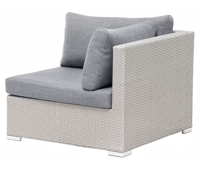 Beliani Conjunto lounge SANO Cinza Claro