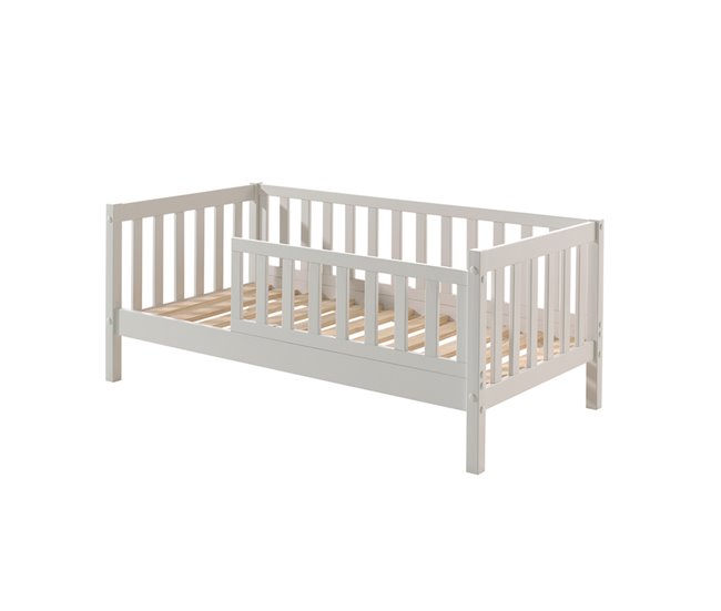 Cama Vipack Tod com estrado de ripas Branco