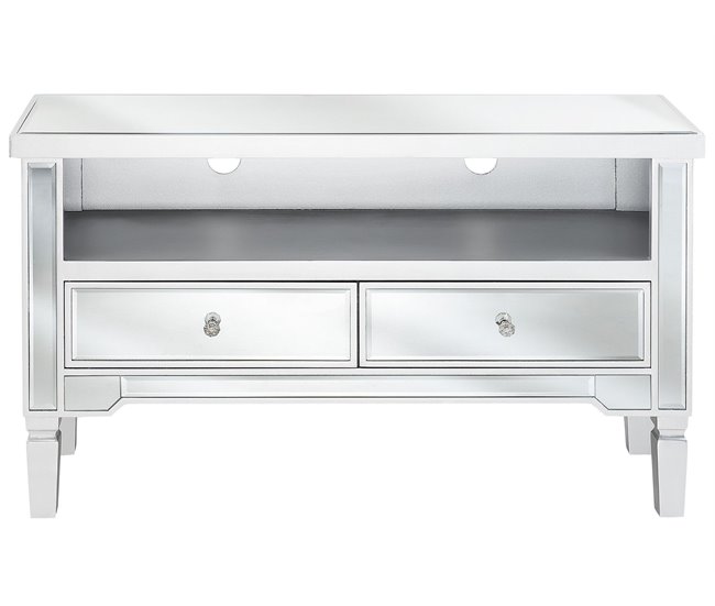 Beliani Mesa de TV NICEA 100 Cinza