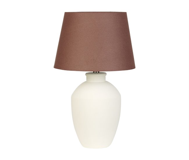 Beliani Candeeiro de mesa ARCOS Branco/ Bege