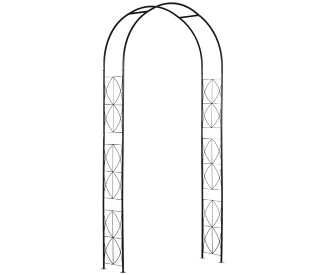 Arco de Metal para Exterior Metal Outsunny Preto