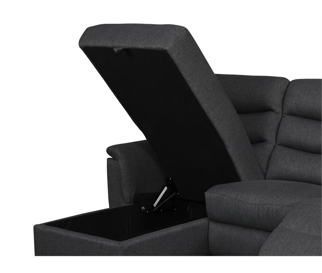 Chaise loungue relax elétrico FAMILY Antracite