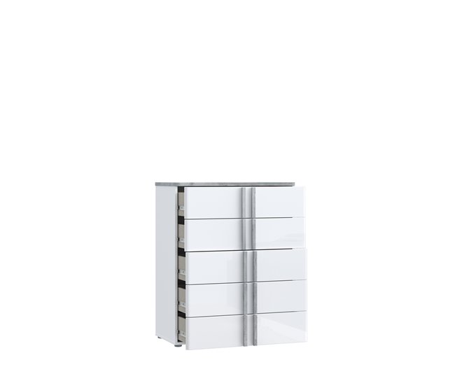 Cômoda 5 gavetas branco mate BUGANVILLA Branco