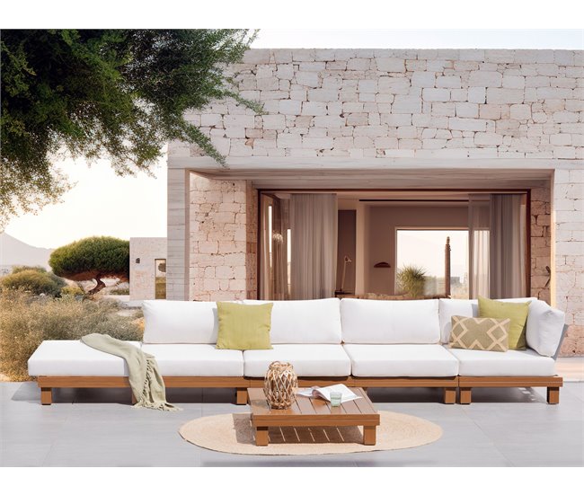 Beliani Conjunto lounge SANZA Branco