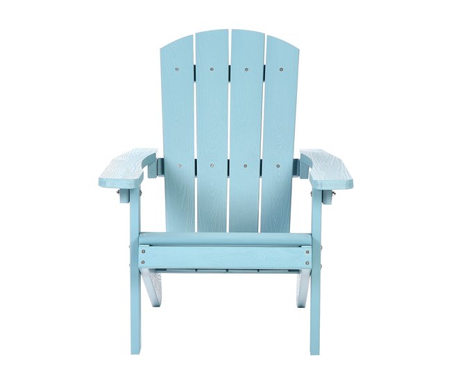 Beliani Cadeira de jardim ADIRONDACK Azul Claro