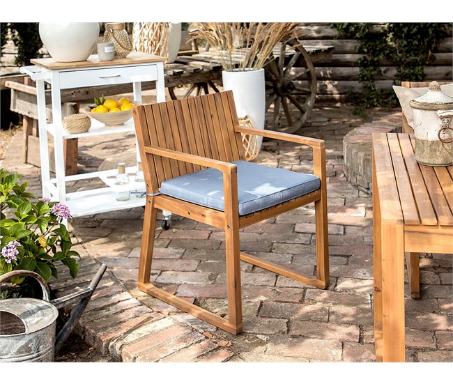 Beliani Cojín de asiento SASSARI 46x46 Azul