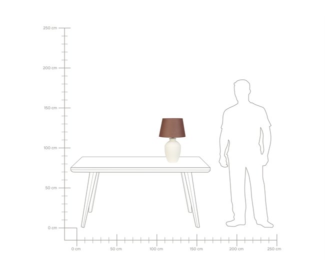Beliani Candeeiro de mesa ARCOS Branco/ Bege