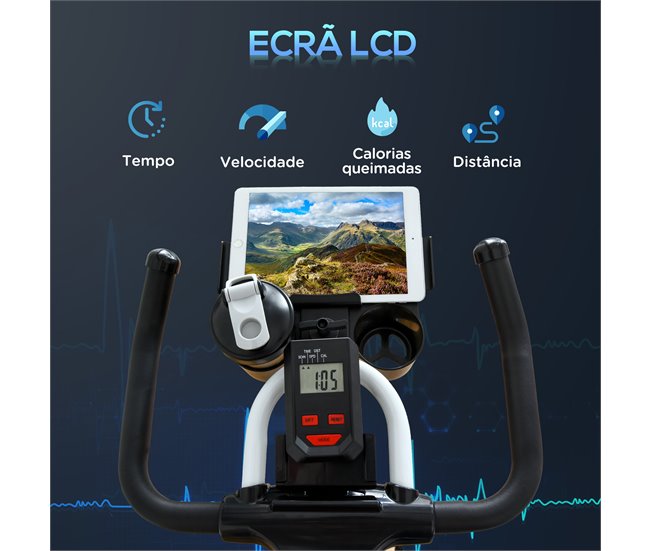 Bicicleta estática Aço e ABS HOMCOM Multicor