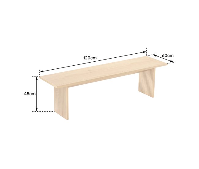 Banco de madera de estilo escandinavo Alma Natural