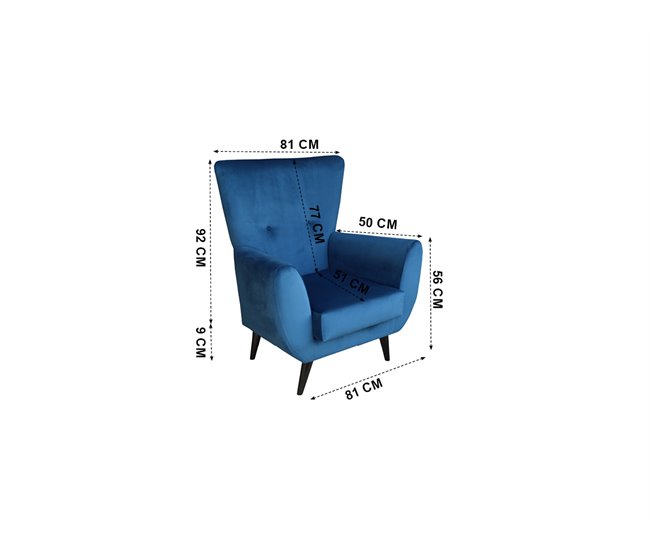 Cadeirão fixo ROBER Azul