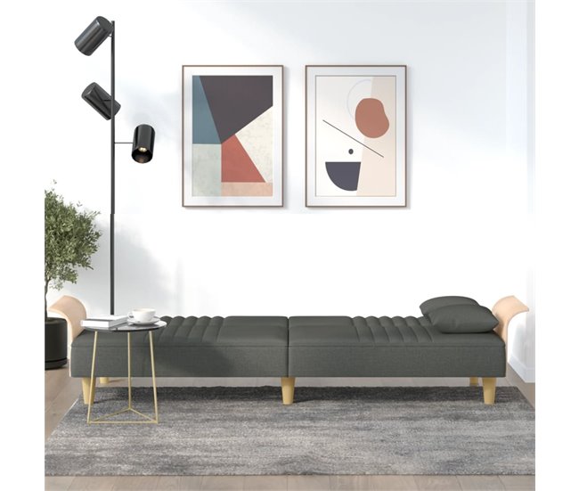 Sofá-cama, Sofá conversível Cinza Escuro