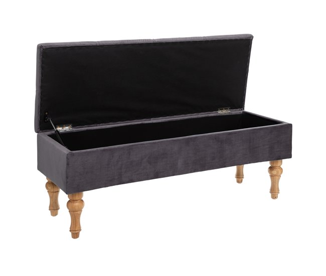 Velvet Chest Bank 102x38 Cinza