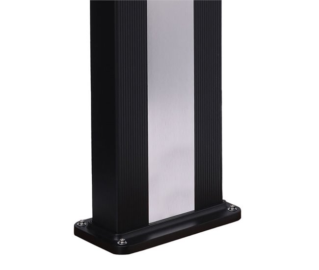Sined ELLA BLACK INOX 40 l chuveiro solar de alumínio amigo do ambiente, Preto - Faixa de aço inoxidável Preto