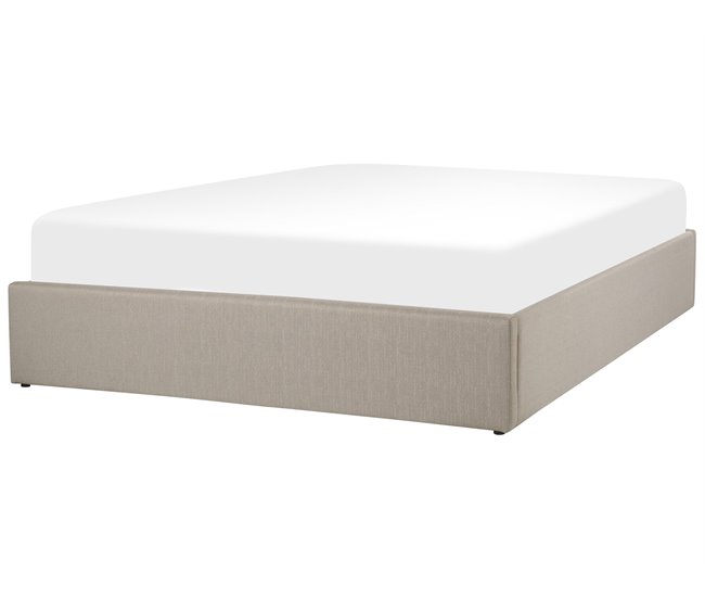 Beliani Cama com estrado Poliéster DINAN 167x214 Bege