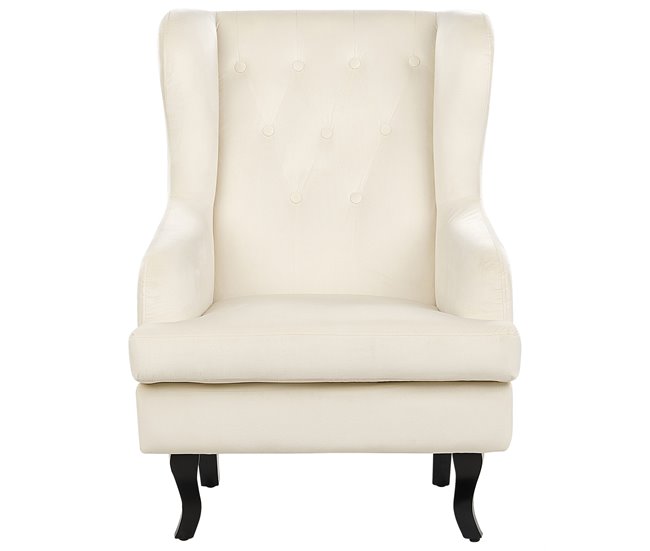 Beliani Poltrona ALTA Branco/ Bege