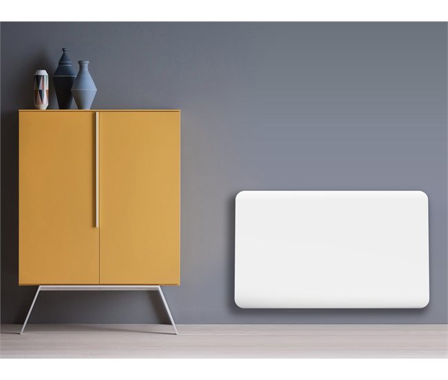 Radiador de inércia com placa de cerâmica interna com controlo WIFI Branco